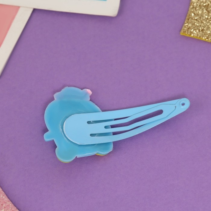 Набор для волос Набор для волос "Ширли" (2 резинки 5 см, 4 невидимки 5,5 см) единорог, голубой