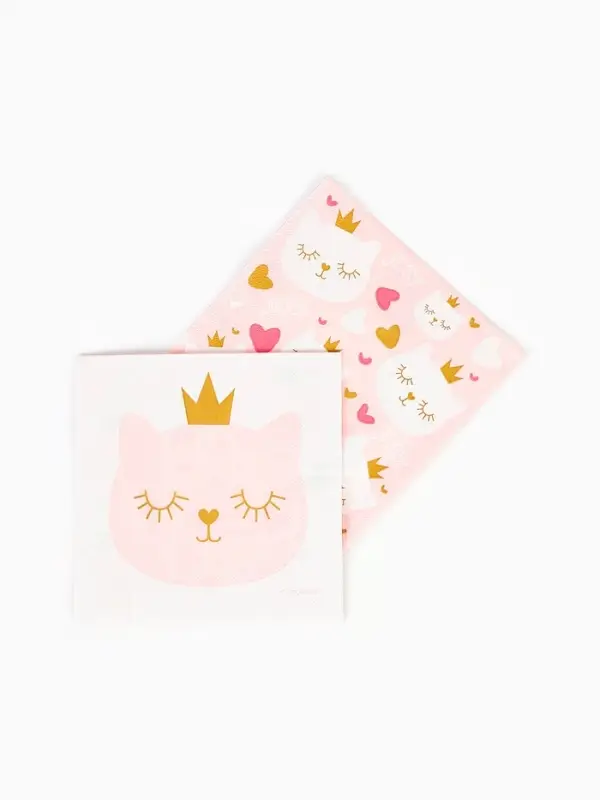 Сервировочные салфетки, Котенок Принцесса, 33*33 см, 20 шт.