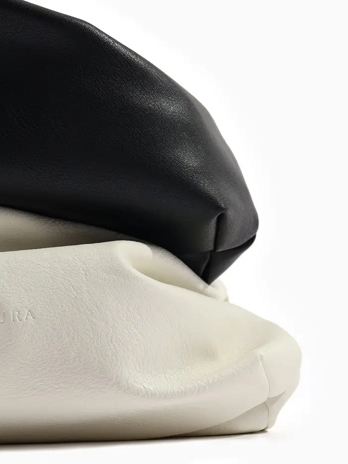 Сумка - мешок женская TEXTURA, на молнии, 36&times;10&times;28 см, чёрная