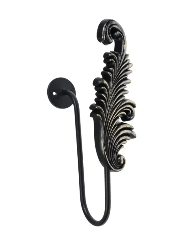 Крючок для штор CAPPIO KS042, цвет черный с золотом, набор 2 шт