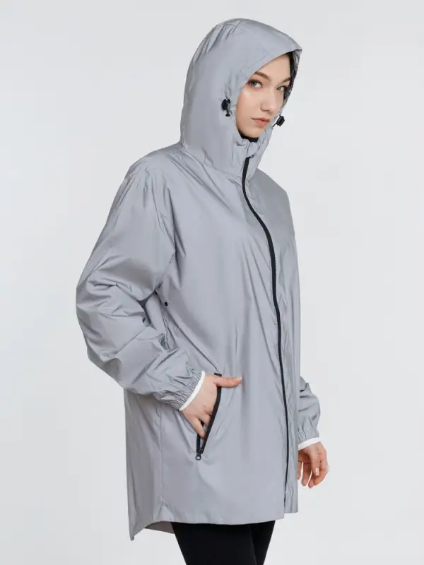 Парка Manifest из светоотражающей ткани, серая, размер XS/S Парка Manifest из светоотражающей ткани, серая, размер XS/S
