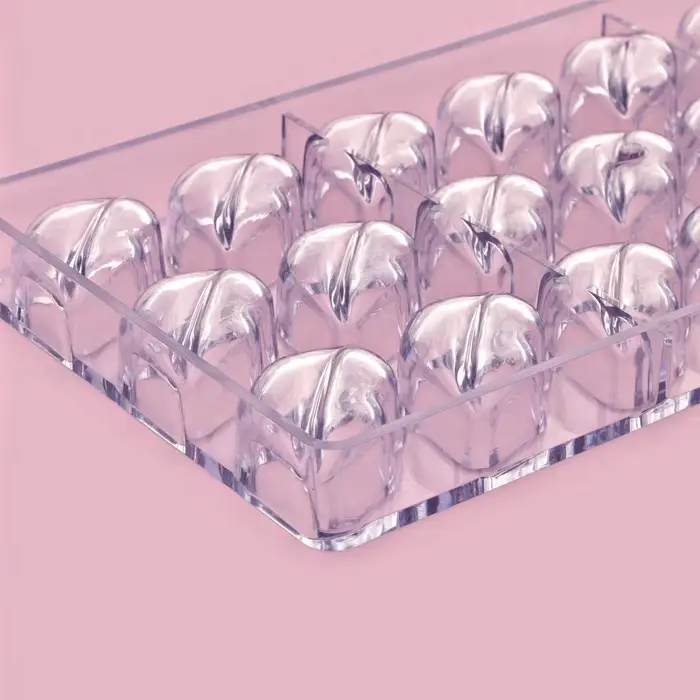 Форма для конфет шоколада KONFINETTA &laquo;Губки&raquo;, 28&times;14 см, 21 ячейка 4.8&times;2.5&times;1.8 см, пластик, прозрачная