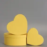 Набор коробок 3 в 1 сердца 22 х 20 х 9;  18.5 х 17 х 7.5; 16 х 14 х 6 см