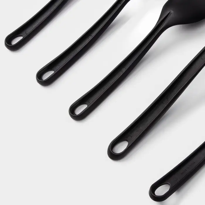 Набор кухонных принадлежностей Доляна &laquo;Точки&raquo;, 5 предметов, чёрный