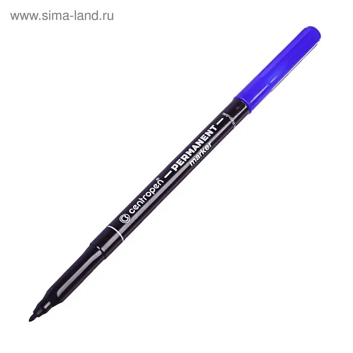 Маркер перманентный Centropen 2536, синий, узел 2.0 мм, линия 1 мм