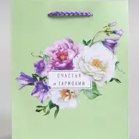 Пакет подарочный ламинированный &laquo;Счастья и гармонии&raquo;, 11.5&times;14.5&times;6.5 см