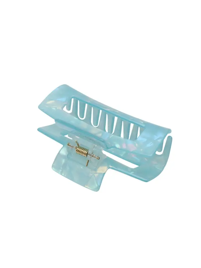 Краб для волос "Линда" прямой перламутр, 8х4 см, микс