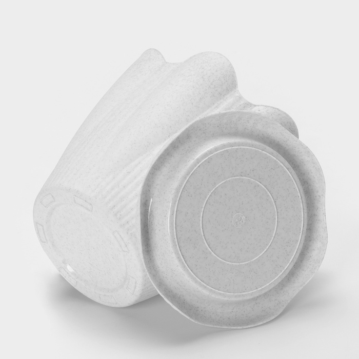 Горшок с поддоном «Эдельвейс», 3 л, цвет мраморный Горшок с поддоном «Эдельвейс», 3 л, цвет мраморный