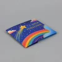 Открытка &laquo;С Днём рождения звезда!&raquo;, звёздное небо, тиснение, 15&times;15 см