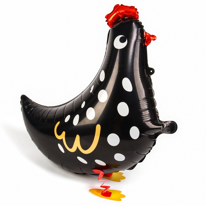 Шар фольгированный 20" &laquo;Чёрная курочка&raquo; на лапках