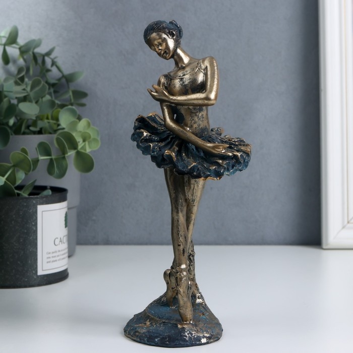 Сувенир полистоун  Сувенир полистоун "Балерина в позиции" под бронзу 22х7,5х8 см