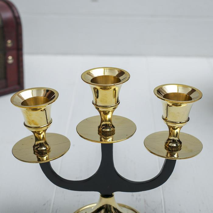 Подсвечник на 3 свечи Подсвечник на 3 свечи "Осман" латунь 13 см