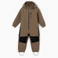 Комбинезон демисезонный для девочек MINAKU из Softshell на флисе, непромокаемый, хинди, рост 128 см