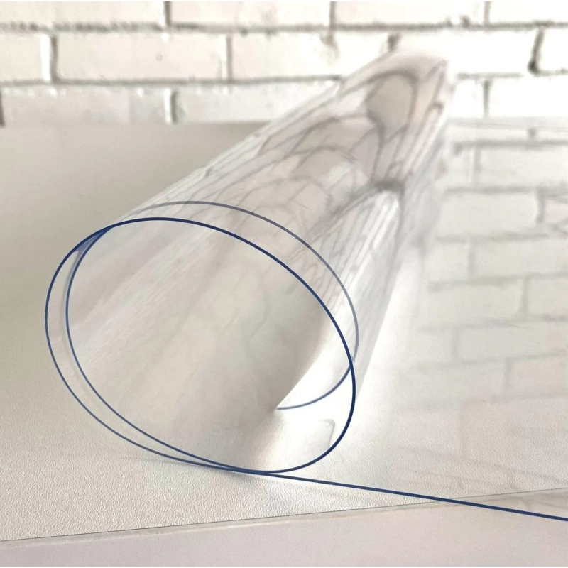 Скатерть на стол гиб. стекло Dekorelle 120х80см, толщ 0,8мм прозрач