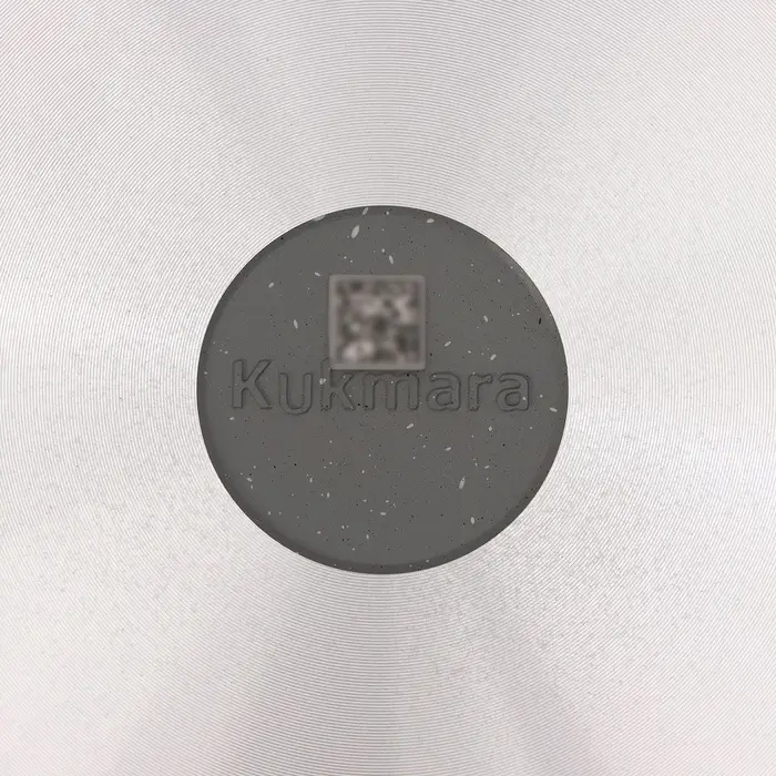 Сковорода KUKMARA &laquo;Мраморная&raquo;, d=26 см, стеклянная крышка, съёмная ручка, антипригарное покрытие, литой алюминий, серая