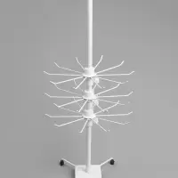 Вертушка, 3 яруса по 10 крючков, 28&times;28&times;65 см, белая