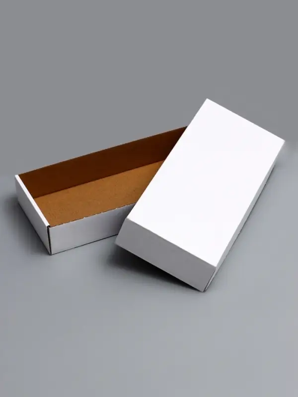 Коробка сборная без печати крышка-дно белая без окна 24 х 11,5 х 4,5 см Коробка сборная без печати крышка-дно белая без окна 24 х 11,5 х 4,5 см