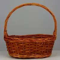 Корзина плетеная (ива): 38х27хH14хHH37, 1 шт., натуральный