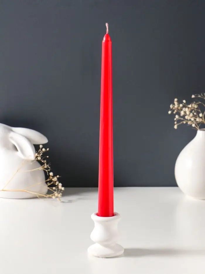 Свеча античная 25 см, 58 г, 7 ч, красный