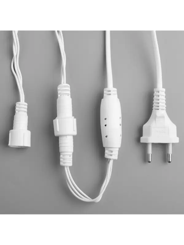 Гирлянда &laquo;Нить&raquo; 10 м, IP44, УМС, белая нить, 100 LED, свечение мульти, 220 В