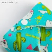 Нагрудник-бандана непромокаемый &laquo;ТРЕНД. Лама&raquo; на кнопке