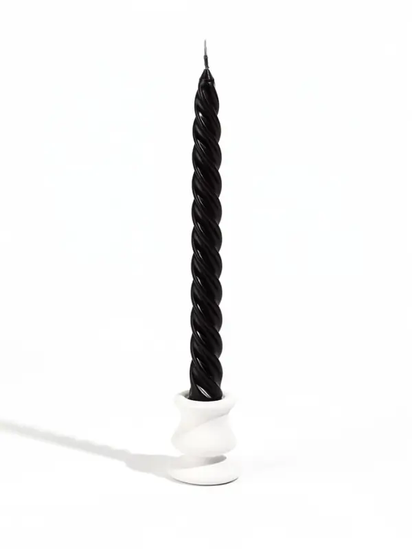 Свеча витая, 2.3&times;24.5 см, 5 ч, 50 г, чёрная
