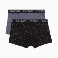 Набор трусов KAFTAN "Hot Stop" 2 пары, цв. черный/серый, р-р 56