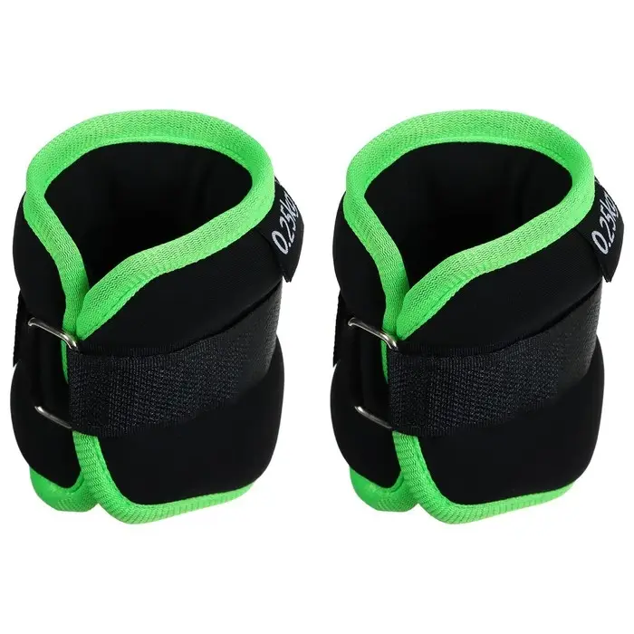 Утяжелители неопреновые ONLYTOP, 2 шт. &times; 0.25 кг, цвет чёрный/салатовый