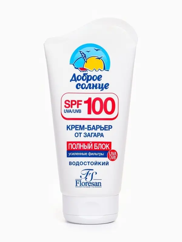 Солнцезащитный крем-барьер от загара водостойкий Floresan полный блок, 125 мл