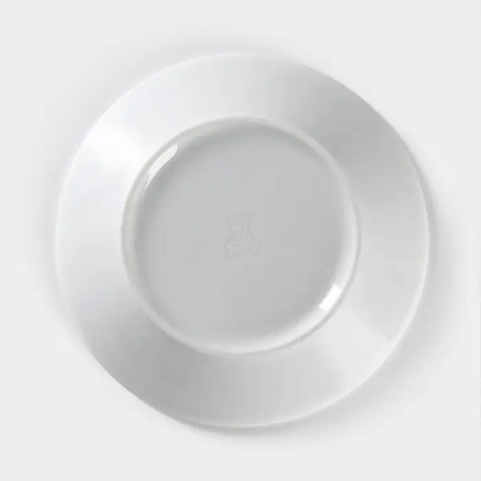 Блюдце Добрушский завод &laquo;Гуси&raquo;, d=14 см, фарфор, рисунок микс, белое