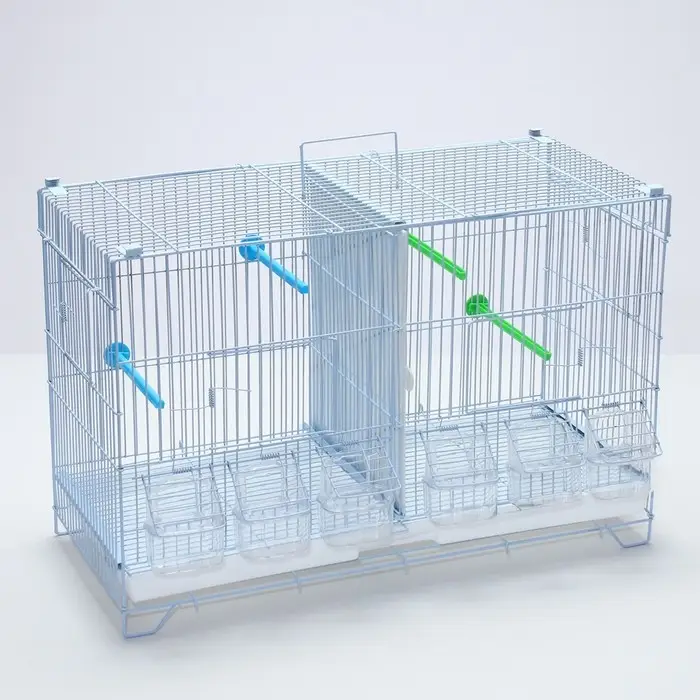 Клетка для птиц пролётная укомплектованная Bd=5/2w, 62&times;27&times;40 см, белая