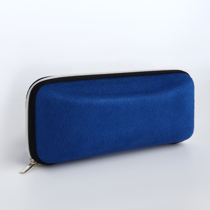 Футляр для очков на молнии, длина 17 см, цвет синий Футляр для очков на молнии, длина 17 см, цвет синий