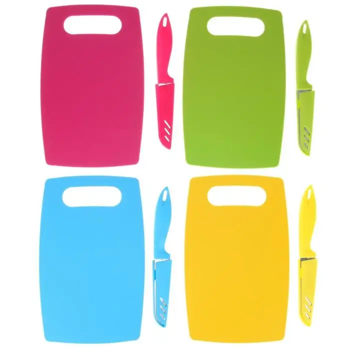 Набор кухонный Доляна, 2 предмета: доска разделочная, нож, цвет МИКС