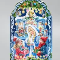 Подарочная коробка новогодняя «Новогодняя карусель», фигурная, 160×75×260 см