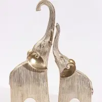 Фигурка &laquo;Золотые слоны&raquo;, набор 2 шт., 24&times;6&times;32 см