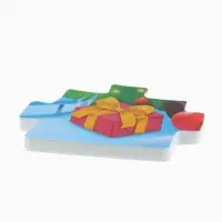 Макси-пазлы Крошка Я, новогодний набор игрушек, 10 деталей, с резиновой уточкой для купания