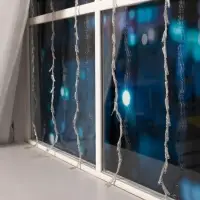 Гирлянда &laquo;Водопад&raquo; 2&times;1.5 м, IP20, прозрачная нить, 400 LED, свечение синее, 8 режимов, 220 В