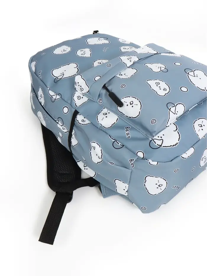 Рюкзак школьный &laquo;Мишки&raquo; для девочки, с пеналом, 3 кармана, 28&times;12&times;43 см, серый