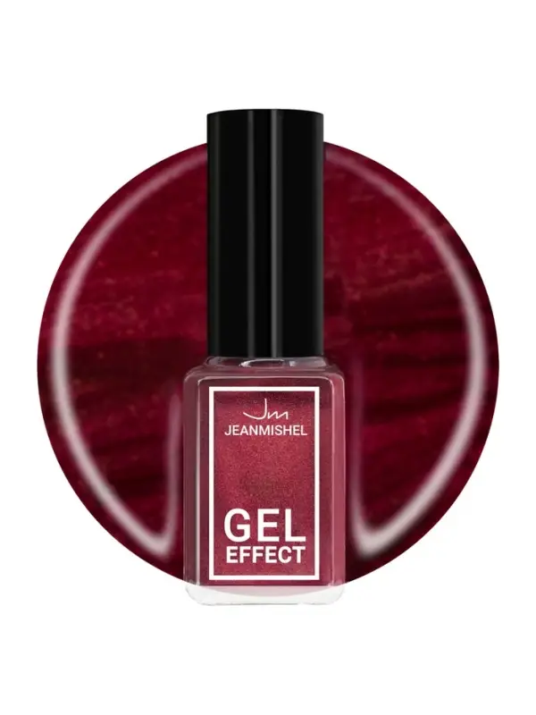 Лак для ногтей с эффектом геля Jeanmishel, тон 152, розовый тёмно-красный, 6 мл