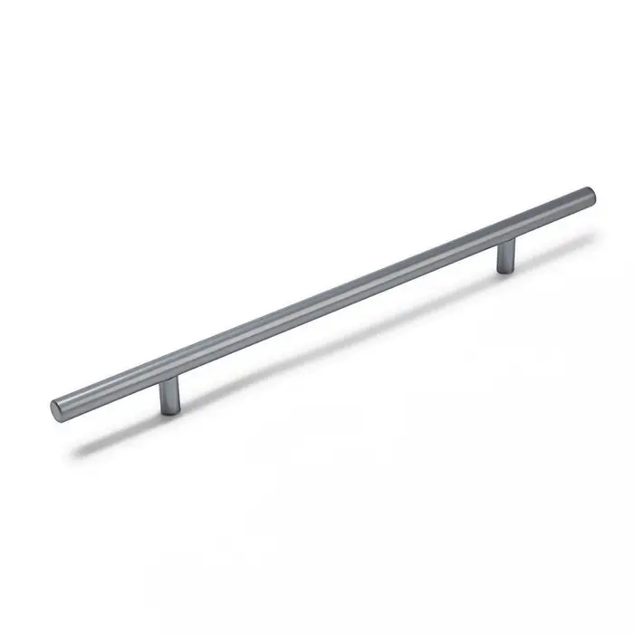 Ручка рейлинг ТУНДРА, облегчённая, d=12 мм, м/о 224/350 мм, внеш. ножка, цвет графит