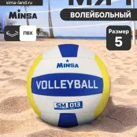Волейбольный мяч MINSA SM 013, машинная сшивка, 18 панелей, р. 5, PVC