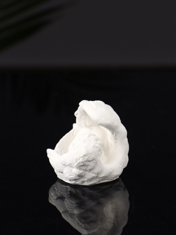 Набор фигур "Ангелы на подносе" 20х10х16 см, белый