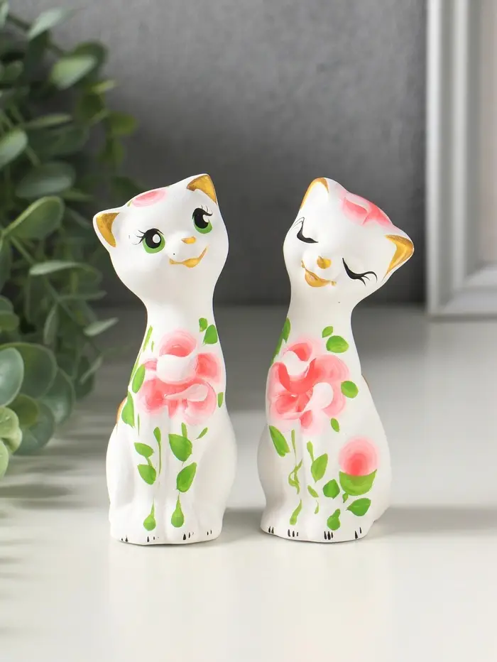Фигурка керамика &laquo;Love коты&raquo;, 11 см, МИКС