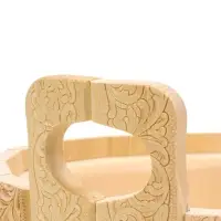 Шайка - таз для бани и сауны &laquo;Русский узор&raquo;, 12 л, деревянная, пластиковая вставка, &laquo;Добропаровъ&raquo;