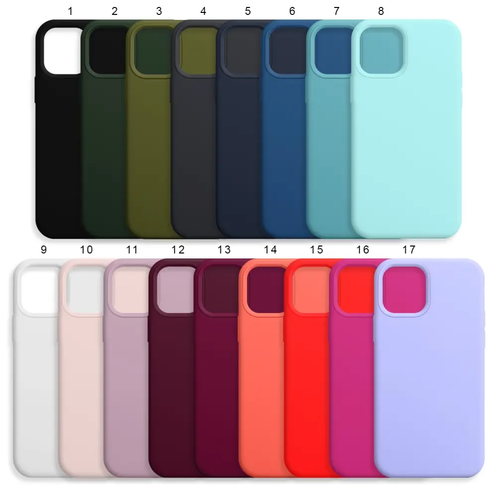 Чехол iPh 12 Pro Max Silicon Сase (без логотипа/закрытый низ)