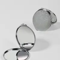 Зеркало складное, d=6 см, серебристое МИКС