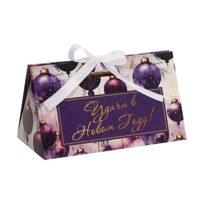 Бонбоньерка, новогодняя подарочная упаковка «Удачи в Новом Году», 10×5.5×5 см Бонбоньерка, новогодняя подарочная упаковка «Удачи в Новом Году», 10×5.5×5 см
