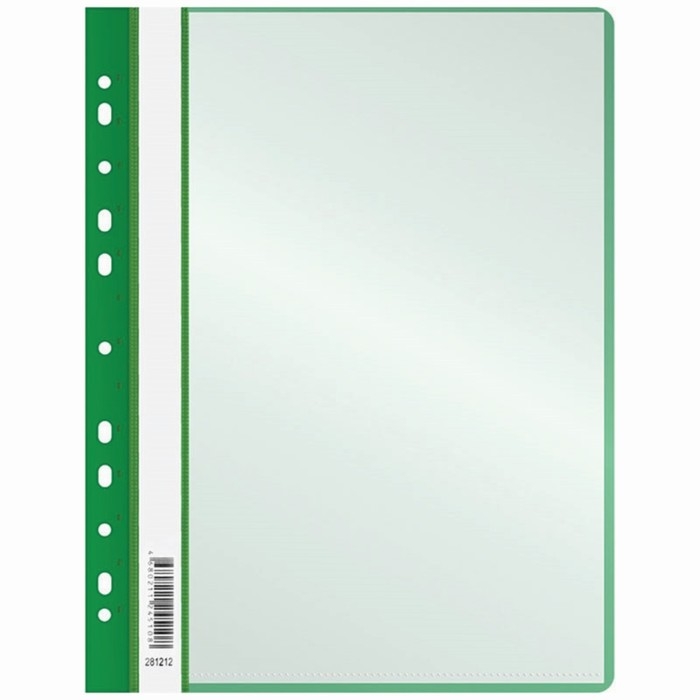 Папка с 10 вкладышами А4, 160 мкм, Calligrata, с перфорацией, зелёная Папка с 10 вкладышами А4, 160 мкм, Calligrata, с перфорацией, зелёная
