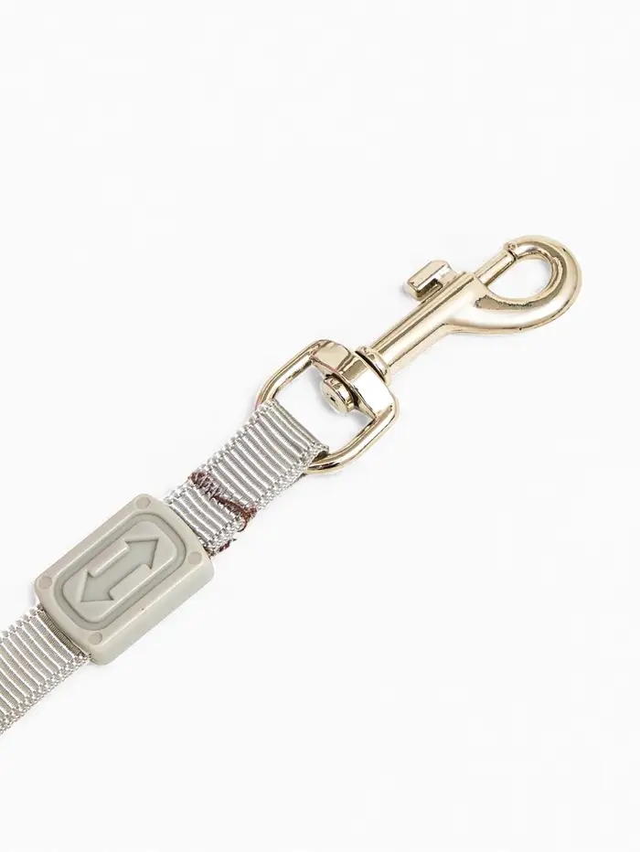 Рулетка - поводок для собак, лента 3 м, пластик, серая, сиреневая