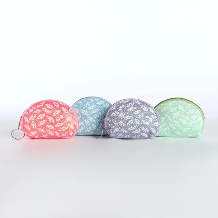 Кошелёк &laquo;Пёрышки&raquo;, монетница, на молнии, Выбражулька, МИКС